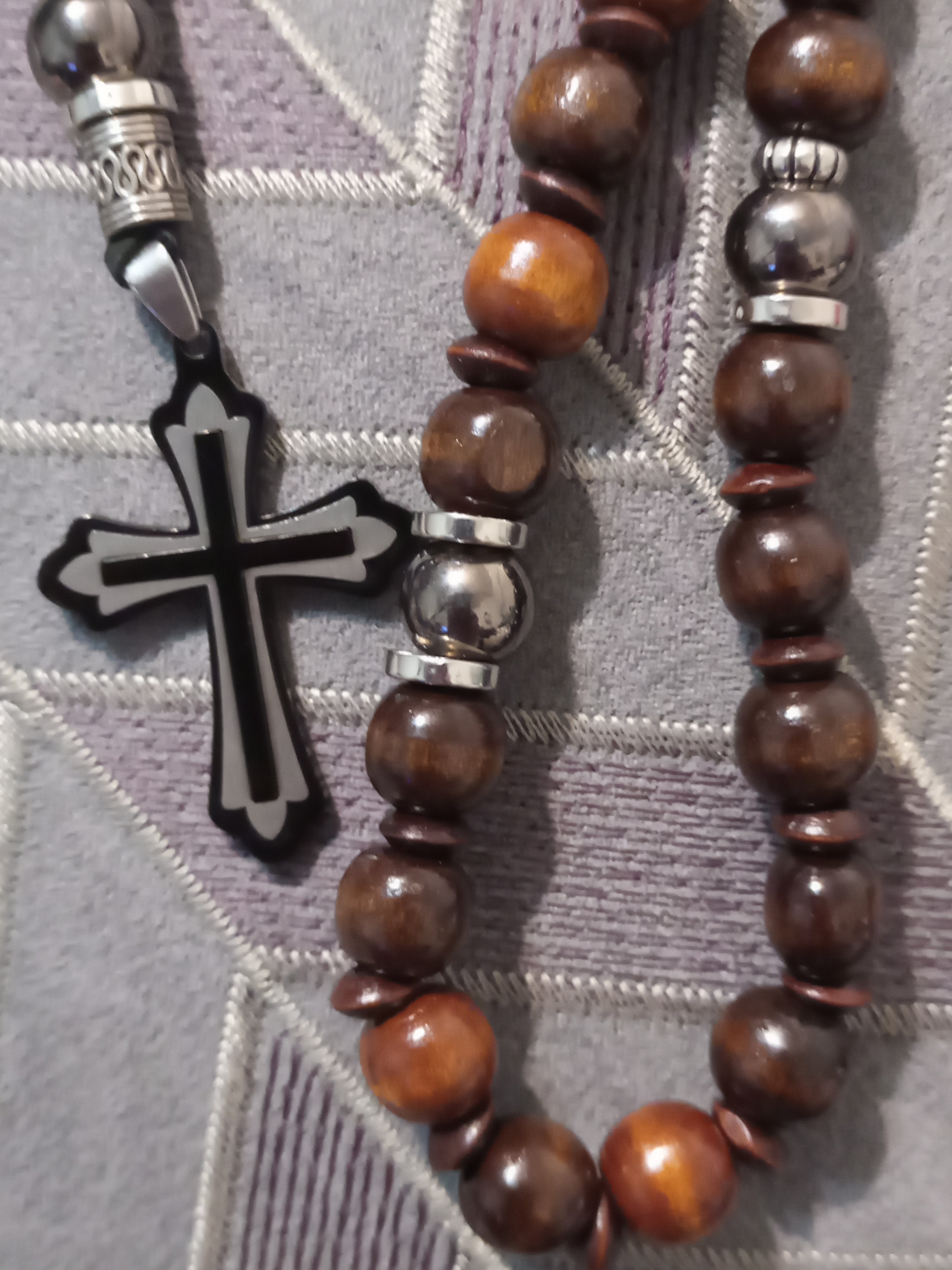 Dark wood rosary