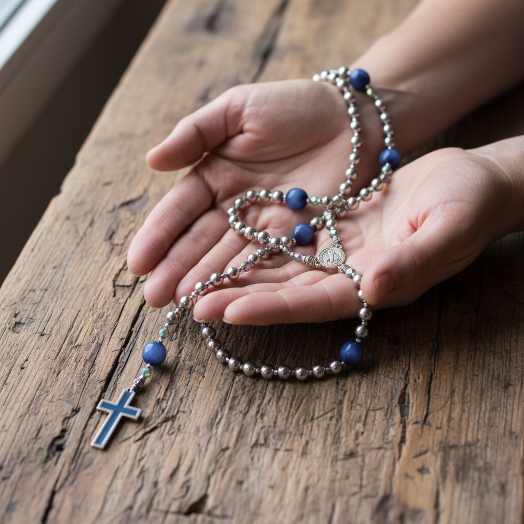 Blue Jadeite and Silver