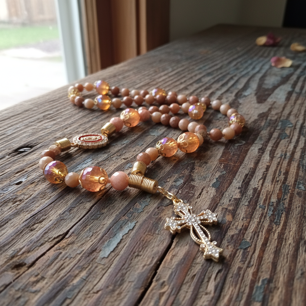 Pink Opal Rosary
